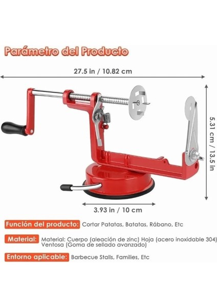 Patates Kesici, Manuel Bükülmüş Patates Cipsi Makinesi, Paslanmaz Çelik El Kranklı Patates Cips Kesici, Spiral Patates Kesici, Ev Mutfağı Için Kalın Sebze Kesme Makinesi (Yurt Dışından) fiyatları