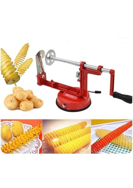 Patates Kesici, Manuel Bükülmüş Patates Cipsi Makinesi, Paslanmaz Çelik El Kranklı Patates Cips Kesici, Spiral Patates Kesici, Ev Mutfağı Için Kalın Sebze Kesme Makinesi (Yurt Dışından) modelleri