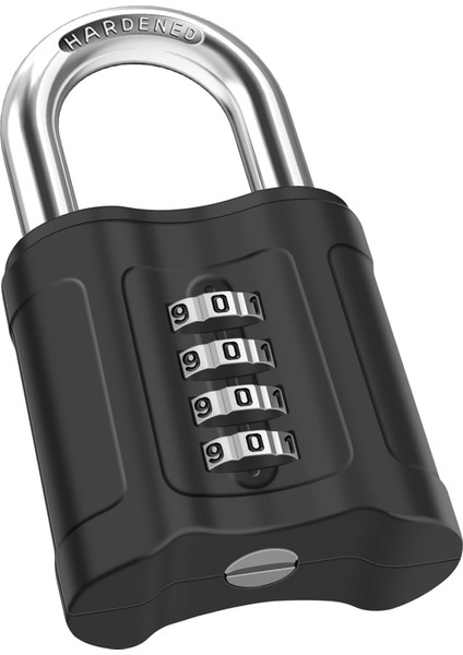 Ağır Hizmet Tipi Kombinasyon Asma Kilit Dış Mekan, 4 Haneli Yüksek Güvenlikli [kesilme Önleyici], 8 mm Kalın Paslanmaz Çelik Kilitleme Kirişli, Hava Koşullarına Dayanıklı, Ev, Okul (Yurt Dışından)