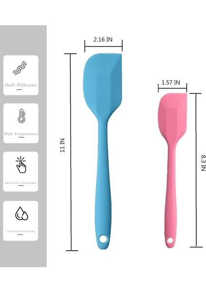 Paslanmaz Çelik Çekirdekli 8, 6 Küçük ve 2 Büyük Yapışmaz Isıya Dayanıklı Kauçuk Spatuladan Oluşan Silikon Spatula Seti (Yurt Dışından) fiyatları