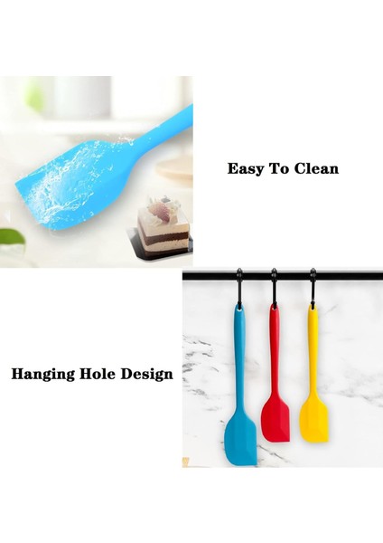 Paslanmaz Çelik Çekirdekli 8, 6 Küçük ve 2 Büyük Yapışmaz Isıya Dayanıklı Kauçuk Spatuladan Oluşan Silikon Spatula Seti (Yurt Dışından) modelleri