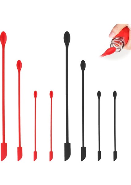 8 Adet Mini Spatula Makyaj Kazıyıcı, Kozmetikler Için Silikon Mini Spatula, Son Damla Losyonu Çıkarmak Için Yeniden Kullanılabilir Küçük Ince Kavanoz Kazıyıcı, Mutfak Gıda Güzellik (Yurt Dışından)