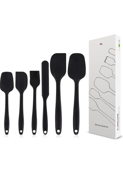 6'lı Silikon Spatula Seti, Pişirme, Pişirme ve Karıştırma Için Yüksek Isıya Dayanıklı Silikon Mutfak Gereçleri Setleri, Yapışmaz ve Bulaşık Makinesinde Yıkanabilir, Bpa Içermez, Si (Yurt Dışından)