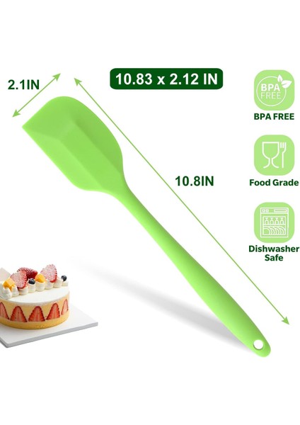 10.8 Inç 600 ° F Çim Yeşili Isıya Dayanıklı Silikon Spatula, Pişirme Için Mutfak Silikon Spatula, Kek Gözleme Pişirme Için Bulaşık Makinesinde Yıkanabilir Kauçuk Spatula (Yurt Dışından) fiyatları