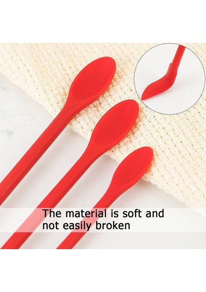 Set Son Damla Mini Spatula Silikon, Yeniden Kullanılabilir Minik Kauçuk Makyaj Uzun Kaşık Mutfak Gıda Pişirme Pişirme Güzellik Makyaj Kozmetik Losyon Reçine El Yapımı Palet, 2 Tür (Yurt Dışından)