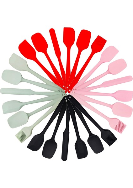 Silikon Spatula Seti Pişirme, Pişirme ve Karıştırma Için 24 Parça Kauçuk Spatula Seti, Yapışmaz Tencere Setleri Için Spatulalar, Paslanmaz Çelik Çekirdekli Kusursuz Tasarım, Bulaşı (Yurt Dışından)