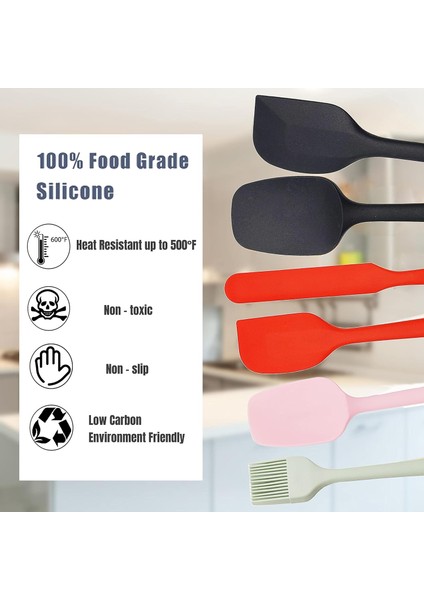 Silikon Spatula Seti Pişirme, Pişirme ve Karıştırma Için 24 Parça Kauçuk Spatula Seti, Yapışmaz Tencere Setleri Için Spatulalar, Paslanmaz Çelik Çekirdekli Kusursuz Tasarım, Bulaşı (Yurt Dışından) modelleri