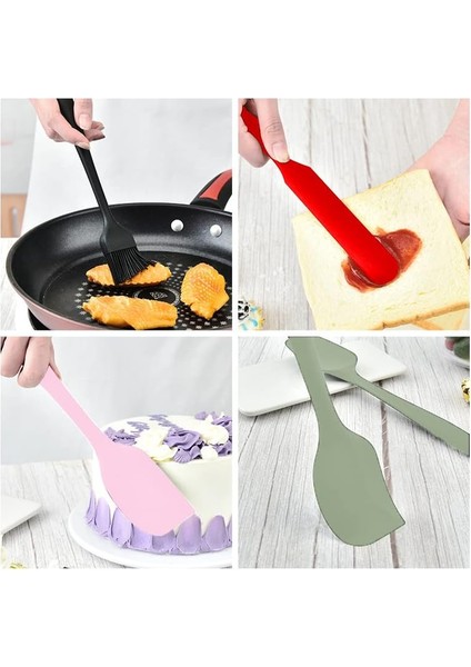 Silikon Spatula Seti Pişirme, Pişirme ve Karıştırma Için 24 Parça Kauçuk Spatula Seti, Yapışmaz Tencere Setleri Için Spatulalar, Paslanmaz Çelik Çekirdekli Kusursuz Tasarım, Bulaşı (Yurt Dışından) fırsatları