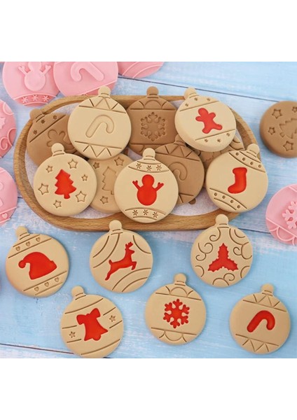 10 Parça Sevimli Noel Ağacı Kurabiye Pulları Pişirme Kurabiye Kalıbı Basın Noel Kurabiye Kalıbı Seti Mutfak Aletleri Plastik Kurabiye Kalıbı (Noel G) (Yurt Dışından)