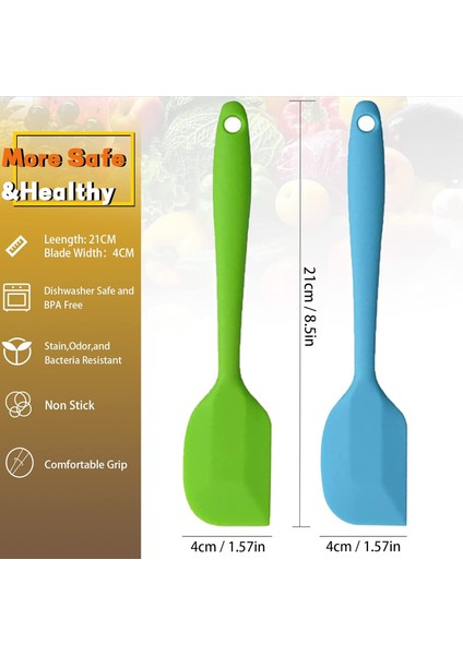 16 Parça Silikon Spatula, 8.3 Inç Küçük Kauçuk Spatula Isıya Dayanıklı Yapışmaz Paslanmaz Çelik Çekirdekli Kek Kreması Pişirme Gadget'ı (Yurt Dışından) fiyatları