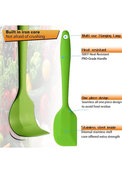 16 Parça Silikon Spatula, 8.3 Inç Küçük Kauçuk Spatula Isıya Dayanıklı Yapışmaz Paslanmaz Çelik Çekirdekli Kek Kreması Pişirme Gadget'ı (Yurt Dışından) fırsatları