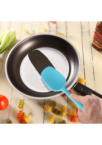 Silikon Spatula Seti - Mavi 6 Parça Paslanmaz Çelik Çekirdekli Yapışmaz Kauçuk Spatula - Pişirme, Pişirme ve Karıştırma Için Isıya Dayanıklı Spatula Mutfak Gereçleri Seti (Yurt Dışından)