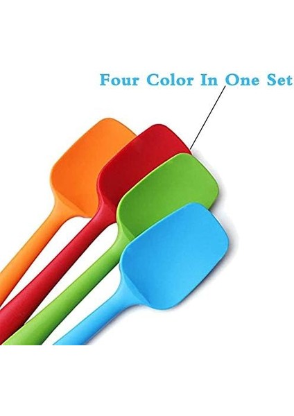 Silikon Spatula Seti - 4 Parça Silikon Kaşık Spatula, Isıya Dayanıklı Pişirme Kavisli Spatulalar, Paslanmaz Çelik Çekirdekli Yapışmaz Kauçuk Dikişsiz Spatulalar - Çok Renkli (21,7 (Yurt Dışından) fiyatları