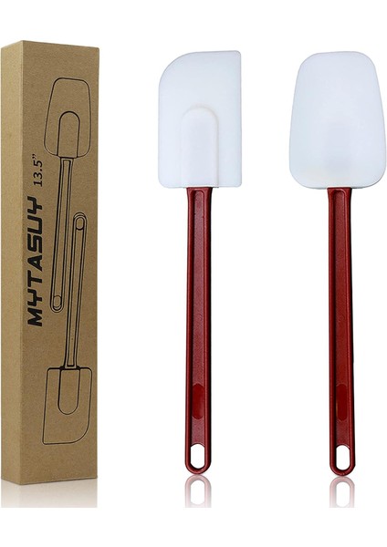 Silikon Spatulalar Isıya Dayanıklı, Ağır Hizmet Tipi Kauçuk Spatulalar Silikon Ticari, Mutfak Kullanımı Için Ticari Silikon Spatula Seti, Silikon Pişirme Gereçleri 2'li Setler (13, (Yurt Dışından)