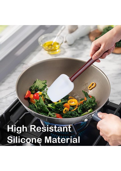 Silikon Spatulalar Isıya Dayanıklı, Ağır Hizmet Tipi Kauçuk Spatulalar Silikon Ticari, Mutfak Kullanımı Için Ticari Silikon Spatula Seti, Silikon Pişirme Gereçleri 2'li Setler (13, (Yurt Dışından)