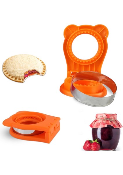 Çocuk Öğle Yemeği Için Sandviç Kesici ve Kapatıcı, Kabuksuz Sandviç Makinesi, Ekmek Kesiciler Çocuklar Için Sandviç Kırıcı, Bento Kutusu Öğle Yemeği Kutusu (Yurt Dışından)