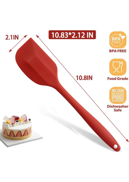 10.83 Inç 600 ° F Kırmızı Spatula Silikon Isıya Dayanıklı, Pişirme Için Mutfak Silikon Spatula, Kek Gözleme Pişirme Için Bulaşık Makinesinde Yıkanabilir Kauçuk Spatula (Yurt Dışından) fiyatları