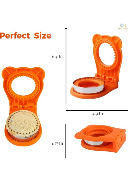 Çocuk Öğle Yemeği Için Sandviç Kesici ve Kapatıcı, Kabuksuz Sandviç Makinesi, Ekmek Kesiciler Çocuklar Için Sandviç Kırıcı, Bento Kutusu Öğle Yemeği Kutusu (Yurt Dışından)