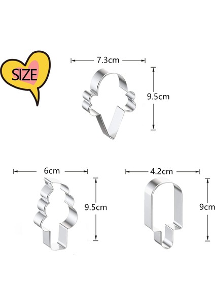 Dondurma Kurabiye Kesiciler, Yaz Dondurma Koni Kurabiye Kek Kalıbı Fırın Malzemeleri, Bisküvi Yapımı Için Paslanmaz Çelik Metal Kalıplar Kesiciler (Yurt Dışından)