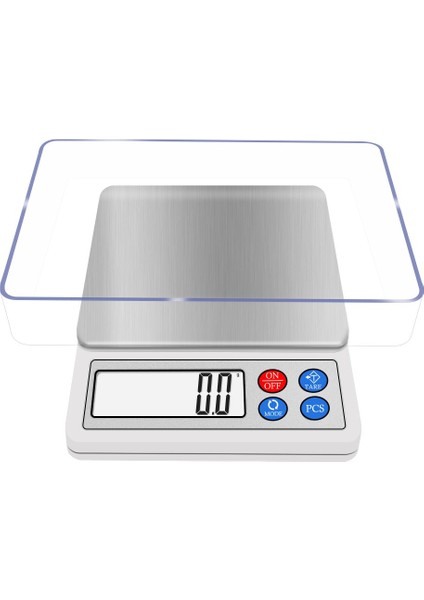 Dijital Mutfak Terazisi, Yüksek Hassasiyetli Gıda Gram Ölçeği 1000G x 0.1g Çok Fonksiyonlu Pro Kahve Terazisi, Arkadan Aydınlatmalı LCD Ekranlı Dara Pcs Fonksiyonu Pişirme Takıları (Yurt Dışından)