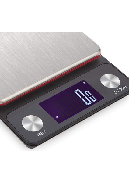 Dijital Mutfak Gıda Terazisi Çok Fonksiyonlu Paslanmaz Çelik Tartı Posta Elektronik Tartı Arka Işık Ekranı 5 Kg/0.1g (Yurt Dışından)