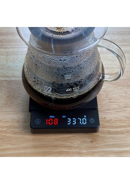 Zamanlayıcılı Nano Kahve Terazisi, Otomatik Daralı Espresso Terazisi, Dokunmatik Sensör ve Silikon Kapak (Yurt Dışından)
