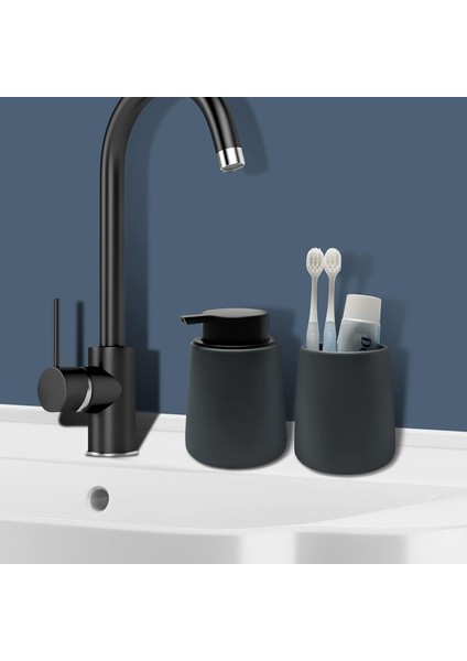 Sabunluk Seramik, Basması Kolay Pompalı El Losyonu Dispenseri Şampuan Banyo Mutfak Için 12 Oz Gri (Yurt Dışından) fiyatları