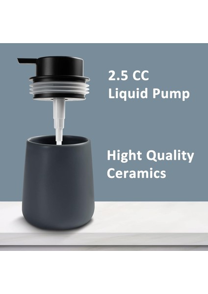 Sabunluk Seramik, Basması Kolay Pompalı El Losyonu Dispenseri Şampuan Banyo Mutfak Için 12 Oz Gri (Yurt Dışından) modelleri