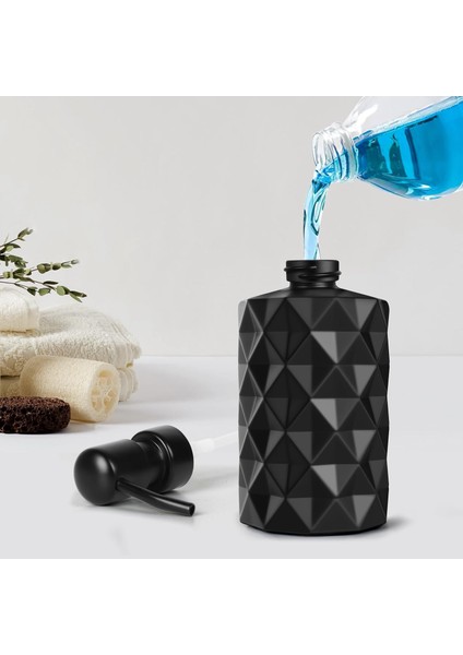 Hunili 12 Oz Mat Cam Sabunluk, Paslanmaz Çelik Pompalı Siyah El Sabunu Dispenserleri, Banyo Mutfak Doldurulabilir Losyon Dispenseri Şampuan Için Sıvı Kabı (Yurt Dışından) fırsatları
