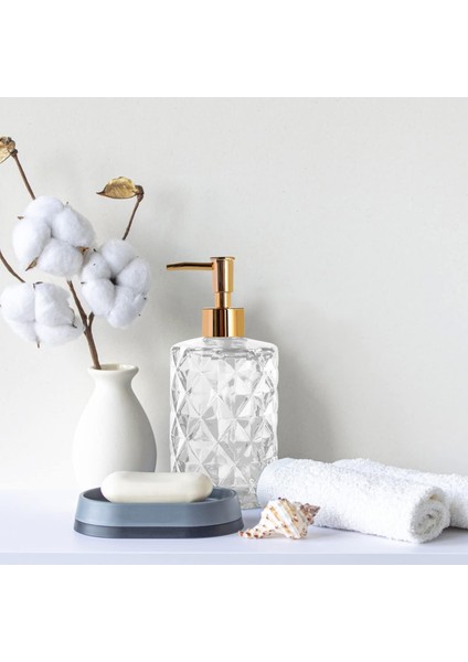 Cam Sabunluk, Uçucu Yağlar, Losyonlar, Sıvı Sabunlar, Bulaşık Deterjanı (12 Oz Şeffaf) Için Pompalı Kristal Doldurulabilir Yıkama El Sıvı Şeffaf Cam Şişe (Yurt Dışından) modelleri