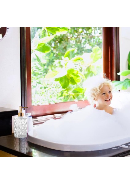 Cam Sabunluk, Uçucu Yağlar, Losyonlar, Sıvı Sabunlar, Bulaşık Deterjanı (12 Oz Şeffaf) Için Pompalı Kristal Doldurulabilir Yıkama El Sıvı Şeffaf Cam Şişe (Yurt Dışından) fırsatları