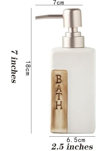 Banyo Için Seramik El Sabunu Dispenseri, Mutfak Lavabosu Için Altın Sabunluk Altın Pompalı Doldurulabilir Sıvı El Sabunu Dispenseri Klasik ve Zamansız Tasarım 13.5oz (Siyah Kare) (Yurt Dışından)