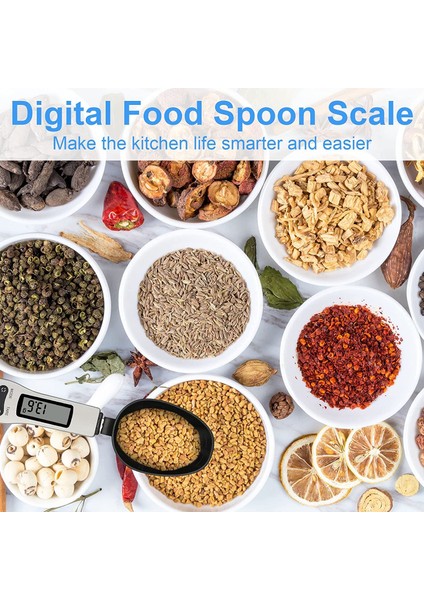 Dijital Mutfak Terazileri 500G/0.1G Mutfak Kaşığı Gıda Terazisi Kahve Çekirdekleri, Süt, Un, Baharat Dağıtımı Için Doğru LCD Ekranlı Dijital Çok Fonksiyonlu (Yurt Dışından)