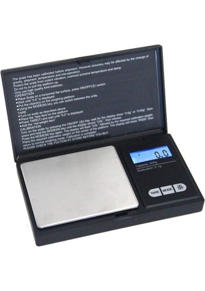 Mini Dijital Mücevher Hassas Elektronik Tartı Cep Mutfak Tartı Gıda Elektronik Tartısı Mutfak Gıda Ölçeği 500G x 0.1g (Yurt Dışından)