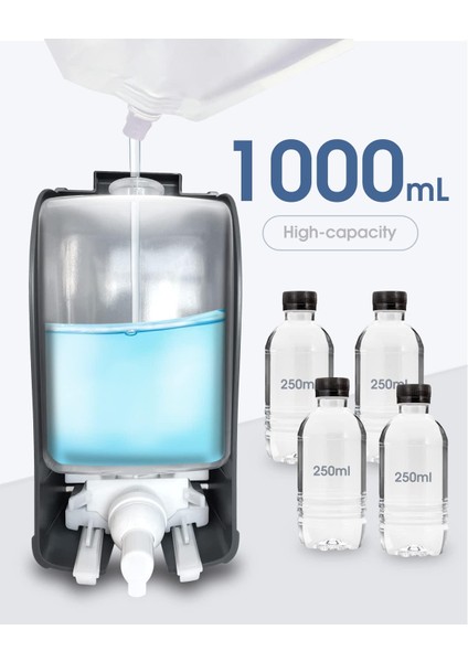 Manuel Köpük Sabunluk, 35OZ (1000ML) Ticari Doldurulabilir Köpük Sabunluk-Koyu Gri, (Yurt Dışından) modelleri