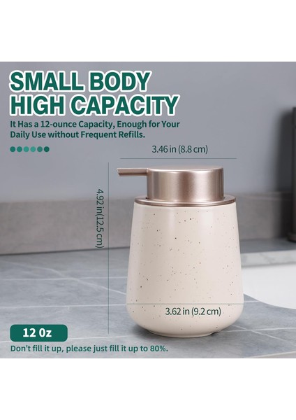 Seramik Köpük Sabunluk - 12OZ Köpük El Sabunu Dispenseri Banyo Tezgahı Sabunluklar Mutfak Bulaşık Sabunu Pompası Dispenseri Banyo Için Sıvı Sabunluk (Yurt Dışından) fiyatları