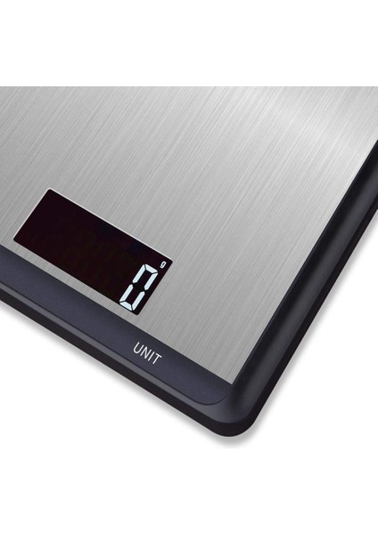 Mutfak Yemek Terazisi Büyük Dijital Paslanmaz Çelik Mutfak Yemek Pişirme Diyet Ağırlık Dengesi Elektronik Terazi 10KG 1g (Renk: Siyah) (Yurt Dışından)