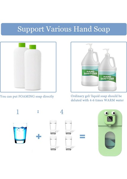 Otomatik Sabunluk, Çocuklar Için Şarj Edilebilir Temassız Köpüklü Sabunluk, Banyo, Mutfak Için Yükseltilmiş Ayarlanabilir El Dezenfektanı Dispenseri (Yurt Dışından) modelleri