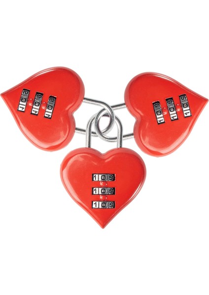 3 Adet Mini Kalp Şifreli Kilit Küçük Metal Kalp Şeklinde Asma Kilit 3 Haneli Kod Kombinasyonlu Asma Kilit Seyahat Çantaları/bavul/dolaplar/sırt Çantaları/mücevher Kutuları Için Min (Yurt Dışından)