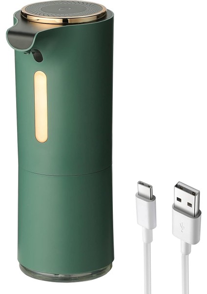 Şarj Edilebilir Otomatik Köpük Sabunluk, Uçucu Yağ Difüzör Fonksiyonlu Ayarlanabilir Temassız Sabunluk, Banyo Mutfak Tuvalet Otel Için Uygun (Yeşil) (Yurt Dışından)