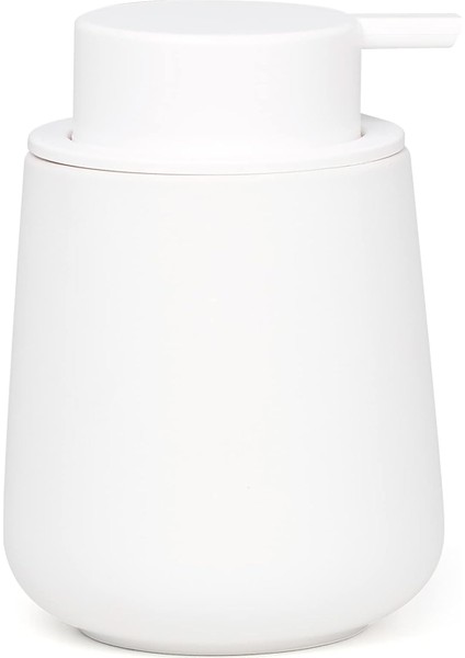 Beyaz Sabunluk - Banyo Için Seramik El Bulaşık Sabunu Dispenseri 12 Ons Doldurulabilir Sıvı El Sabunu Dispenseri, Uçucu Yağ, Losyon Sabunu (Kauçuk Boya) (Yurt Dışından)