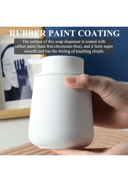 Beyaz Sabunluk - Banyo Için Seramik El Bulaşık Sabunu Dispenseri 12 Ons Doldurulabilir Sıvı El Sabunu Dispenseri, Uçucu Yağ, Losyon Sabunu (Kauçuk Boya) (Yurt Dışından) fiyatları