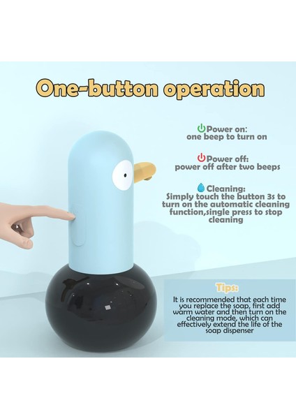 Otomatik Köpük, Sevimli Ördek Şarj Edilebilir Fotoselli El Sabunluk Banyo Mutfak Tezgahı Için, Dokunmatik Ücretsiz Köpük Sabunluk, 400 ml (Yurt Dışından) modelleri