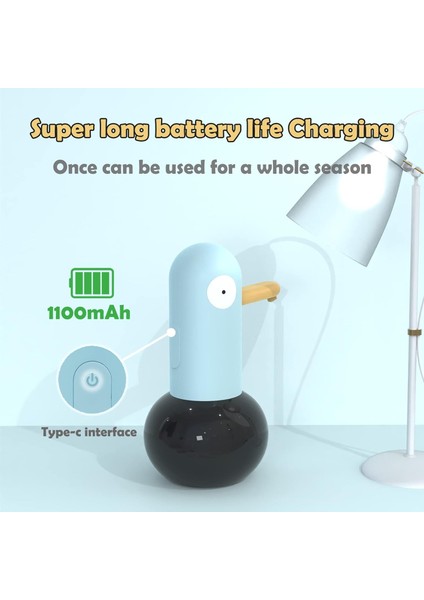 Otomatik Köpük, Sevimli Ördek Şarj Edilebilir Fotoselli El Sabunluk Banyo Mutfak Tezgahı Için, Dokunmatik Ücretsiz Köpük Sabunluk, 400 ml (Yurt Dışından) fırsatları