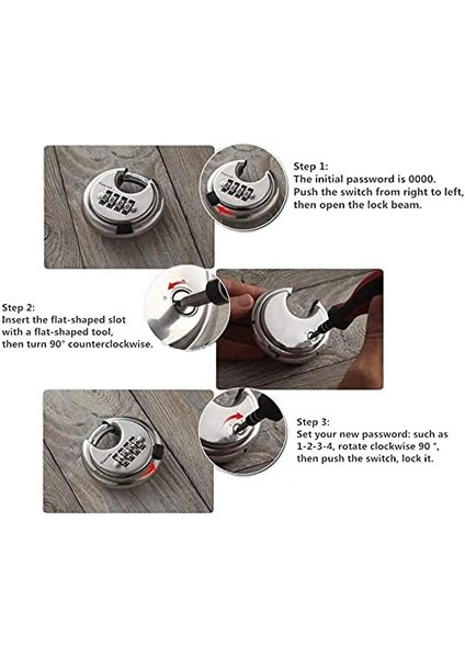 2 Paket Paslanmaz Çelik Discus Asma Kilit 4 Haneli (3 Inç) Depo, Hangarlar, Depolama Dolabı, Üniteler Için Dış Mekan Şifreli Kilit (Gümüş, 2 Paket) (Yurt Dışından) fırsatları