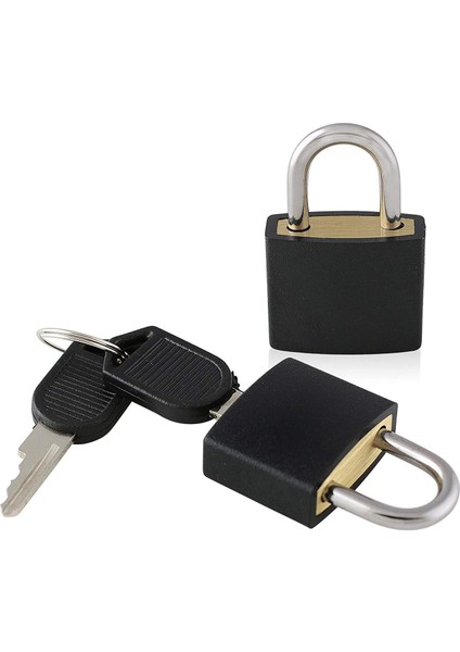 Küçük Mini Dayanıklı Abs Kaplı Prinç Gövde Ayrı Anahtarlı Asma Kilit - 8'li Kilit Seti (Yurt Dışından) modelleri