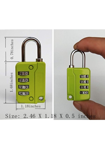 - 4 Haneli Kombinasyonlu Asma Kilit Güvenli Şifre Kilidi, Spor Salonu Dış Mekan ve Okul Çalışan Dolabı, Alet Kutusu, Çit, Çile Dolabı, Sıfırlanabilir Kombinasyon Kilitler (Yeşil 5 (Yurt Dışından) modelleri
