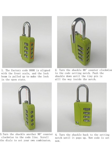 - 4 Haneli Kombinasyonlu Asma Kilit Güvenli Şifre Kilidi, Spor Salonu Dış Mekan ve Okul Çalışan Dolabı, Alet Kutusu, Çit, Çile Dolabı, Sıfırlanabilir Kombinasyon Kilitler (Yeşil 5 (Yurt Dışından) fırsatları