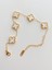 Çift Taraflı Yonca Sedef Gold Çelik Bileklik En 1,5cm Boy 18+6 cm 1