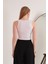 Kaşkorse Kumaş Yakası Dantelli Kadın Crop-Ekru 3